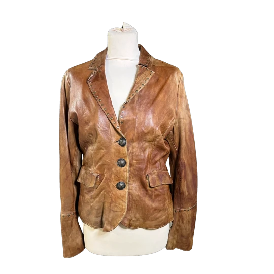 2000s Inspired Leather Feminine Fit Short Jacket