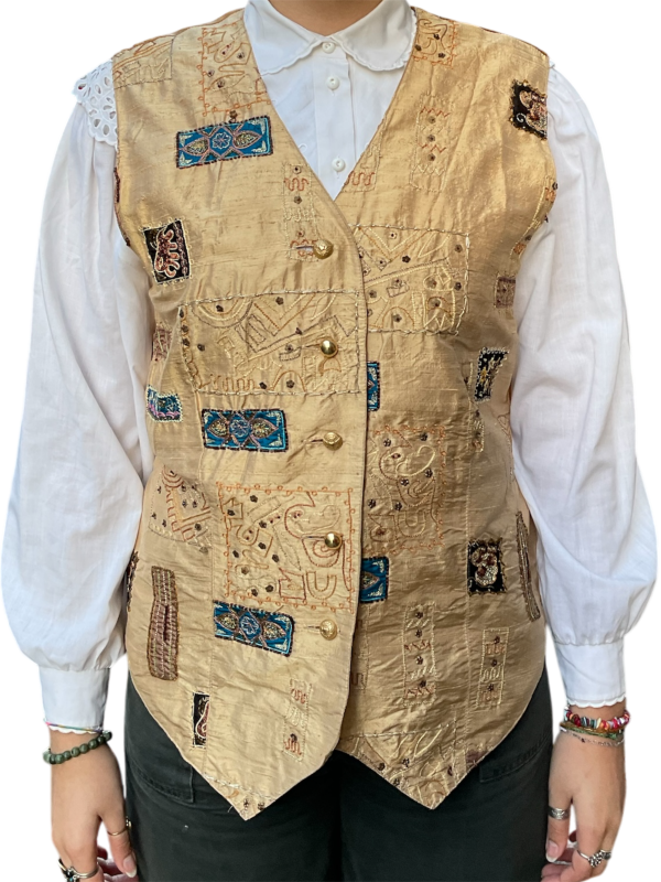 Lily Farouche Patchwork Silk Waistcoat