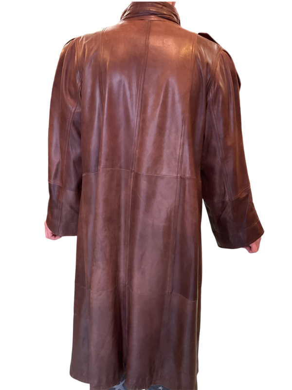 Classic Brown 100% leather Black Trench - Image 2