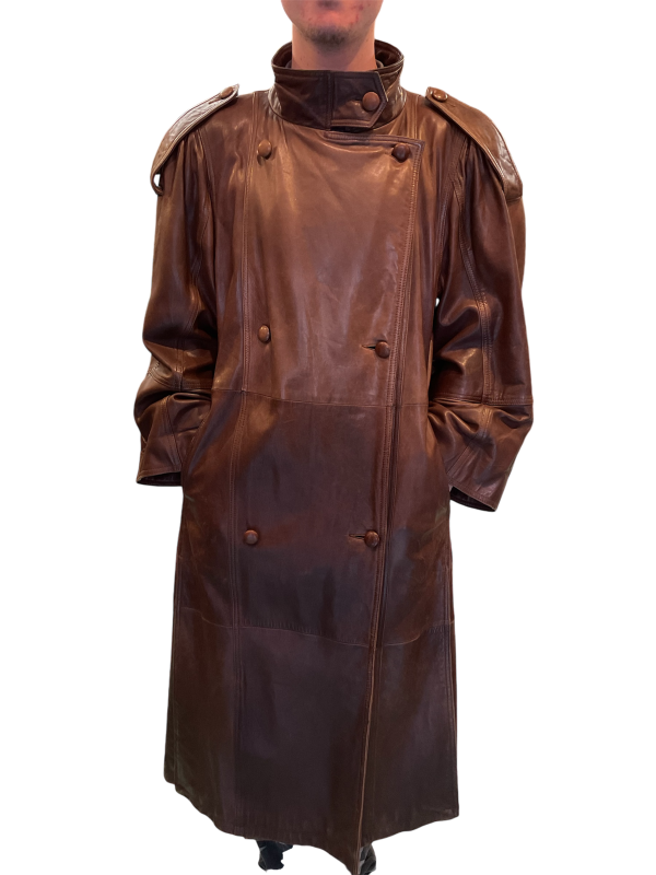 Classic Brown 100% leather Black Trench