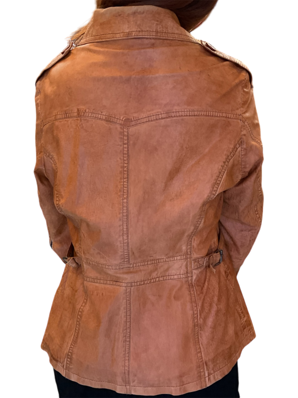 Leather Blazer With Button Up Front - Image 2