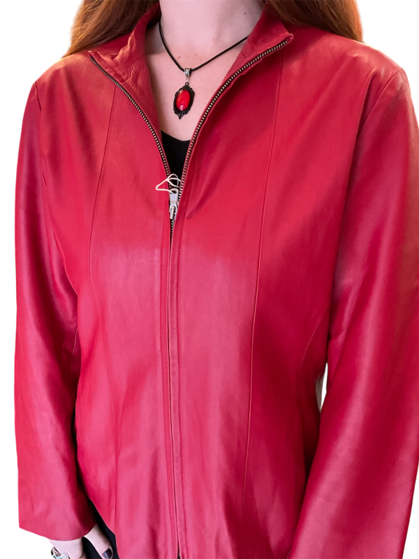 Cherry Red Vintage Jacket - Image 3