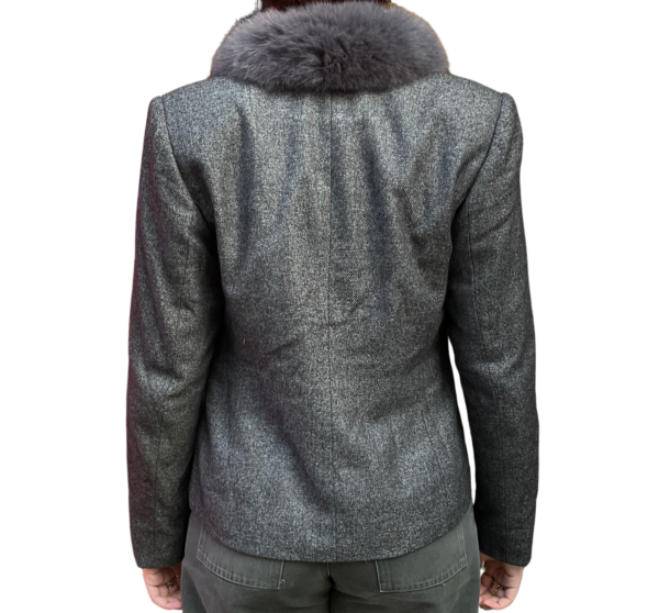 Cashmere Blazer with fur collar - Image 2