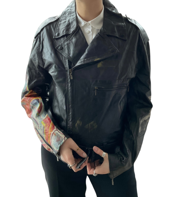 Hand painted Belstaff Leather Jacket