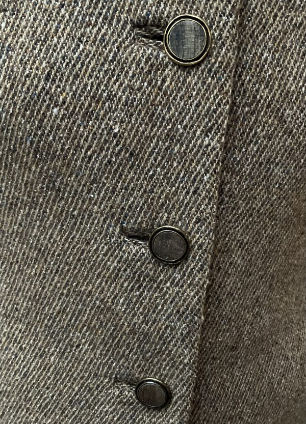 Tweed Blazer with fur collar - Image 5