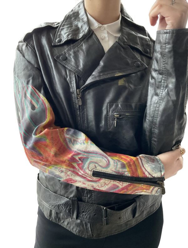 Hand painted Belstaff Leather Jacket - Image 2