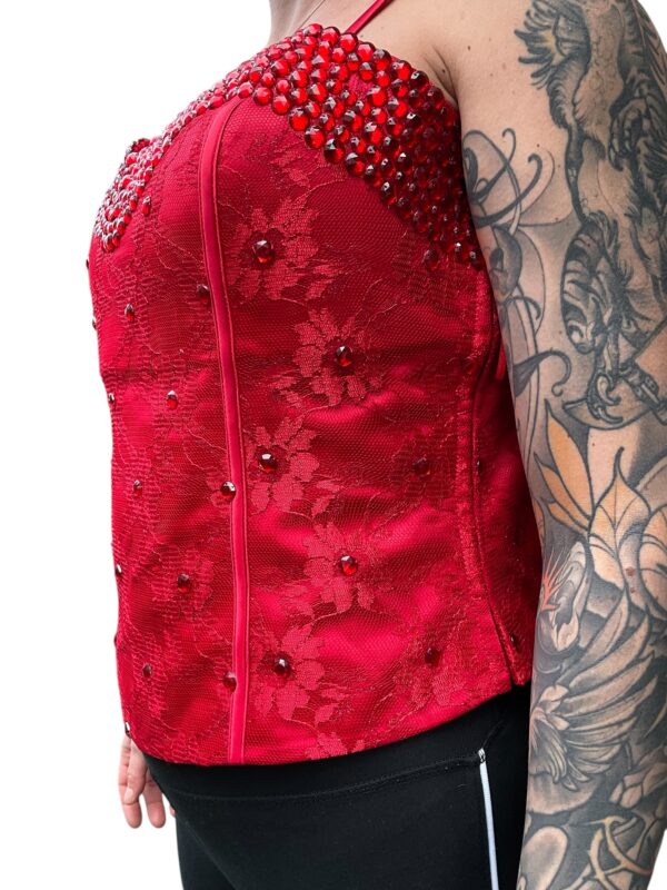 Chiffon Red Corset - Image 3