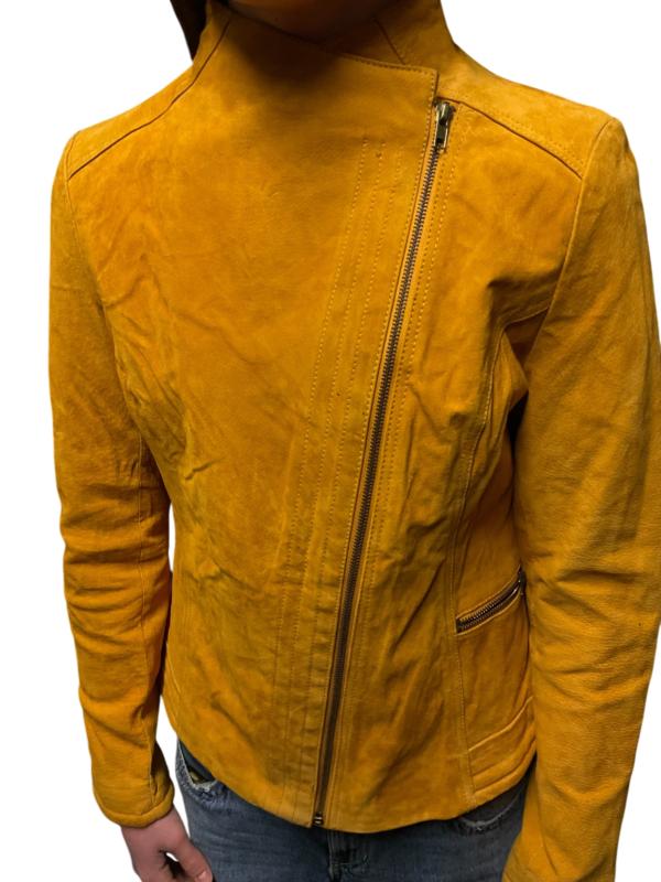 Liv collection mustard suede jacket - Image 4