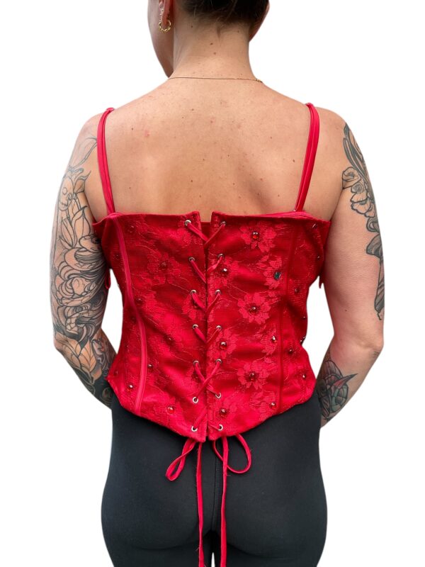 Chiffon Red Corset - Image 2