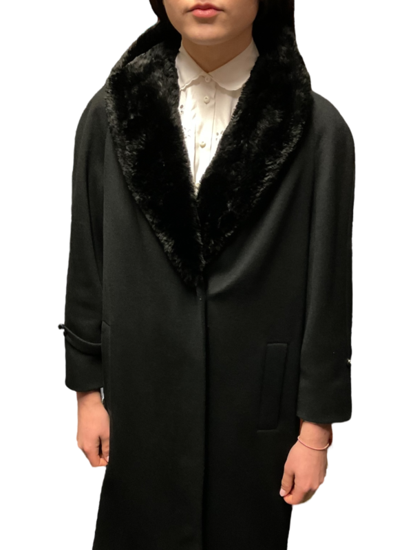 Normant trench with fur collar