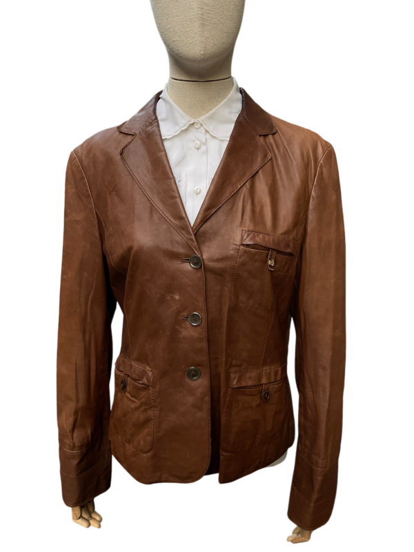 Hugo boss leather blazer