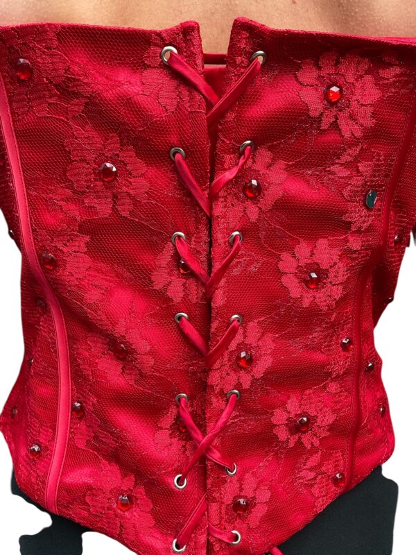 Chiffon Red Corset - Image 4