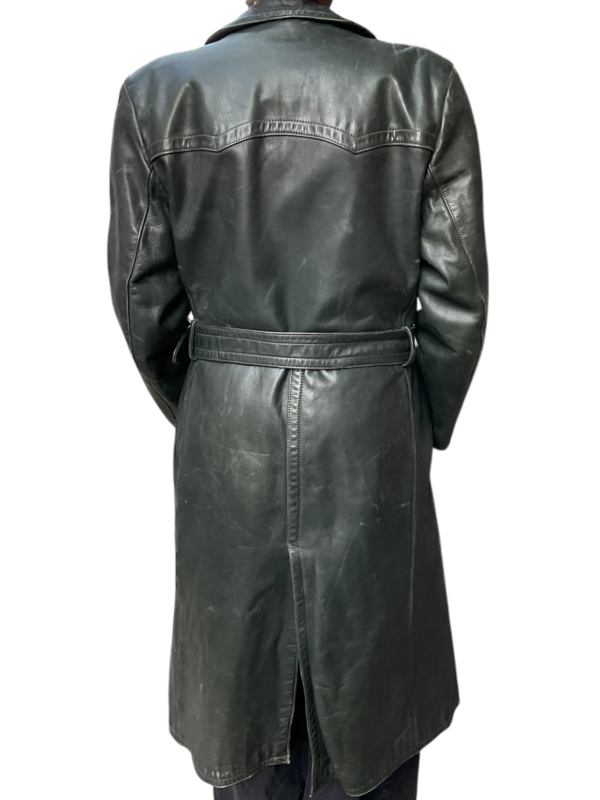 1940’s Leather Trench Coat - Image 2