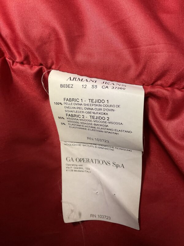 Armani Jeans Leather Jacket - Image 8