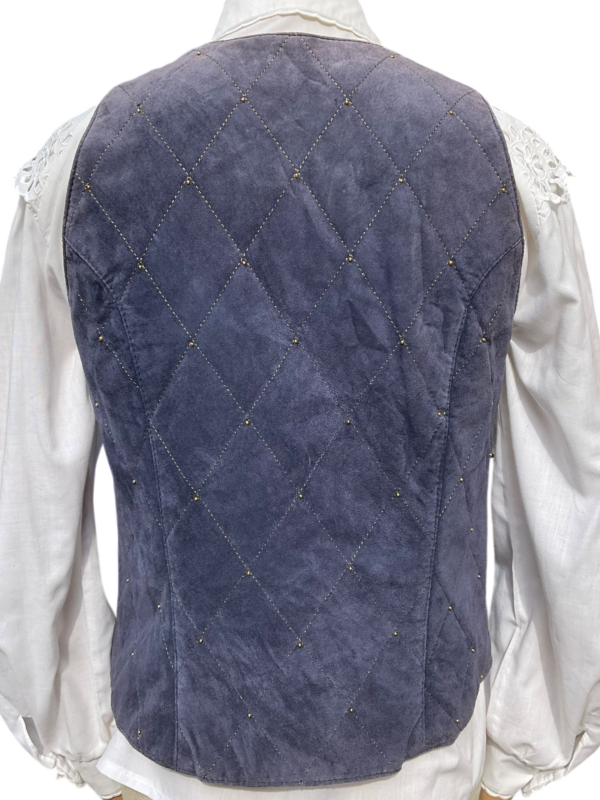 Blue Suede Waistcoat - Image 2