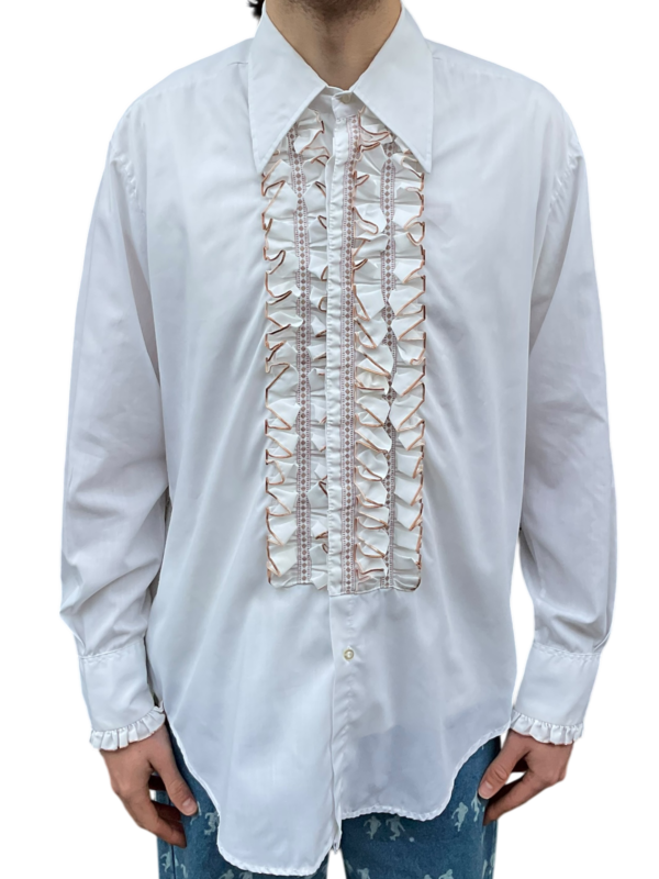 Ruffle Tuxedo Shirt