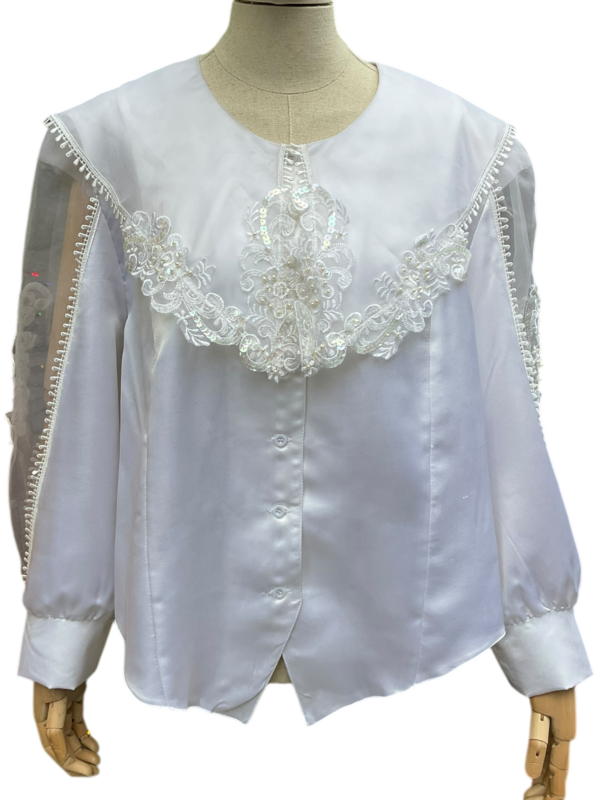Pearlescent White Blouse