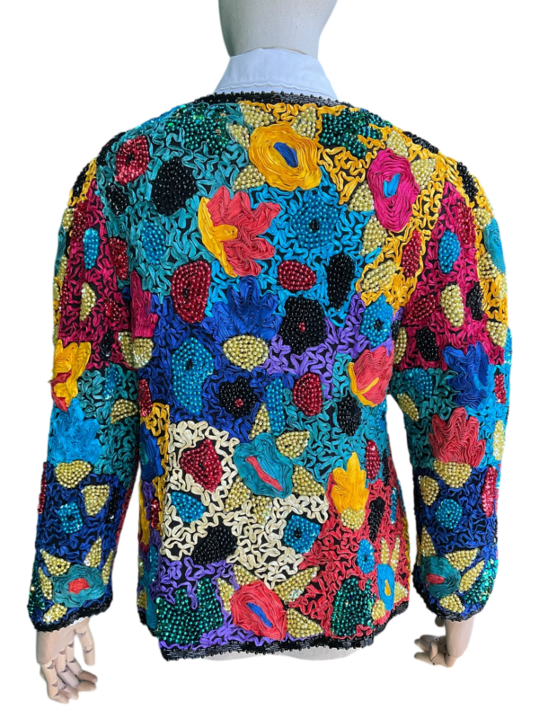 Multicolour Sequin Silk Jacket - Image 6