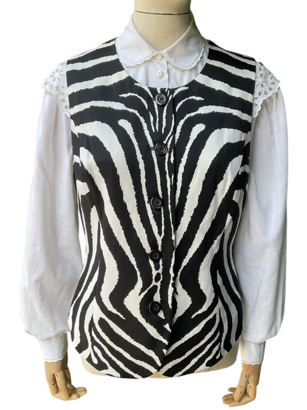 Laurel Zebra Print Waistcoat
